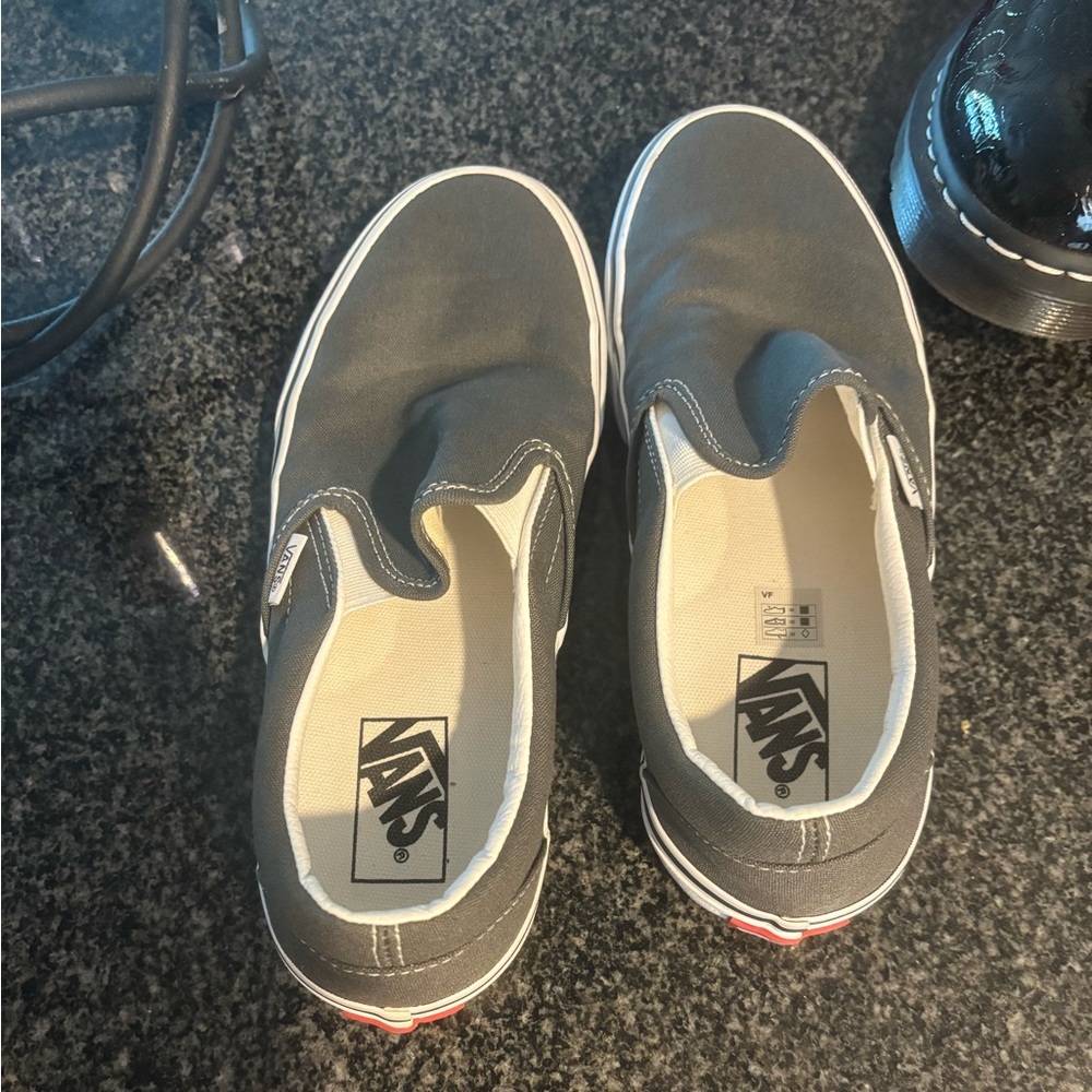 Vans Classic Gray Slip-Ons for Men or Women